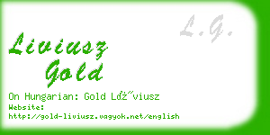 liviusz gold business card